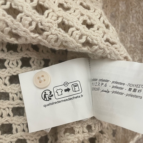 Zara Crochet Button-Up Shirt - Picture 9 of 10